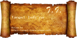 Tangel Ivána névjegykártya